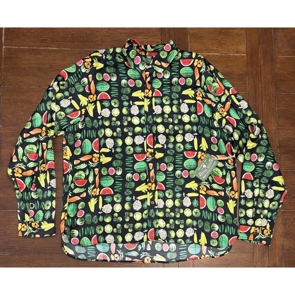 Denim Tears Men’s Size L 2024 Fruit Button Up Long Sleeve Shirt NWT $210